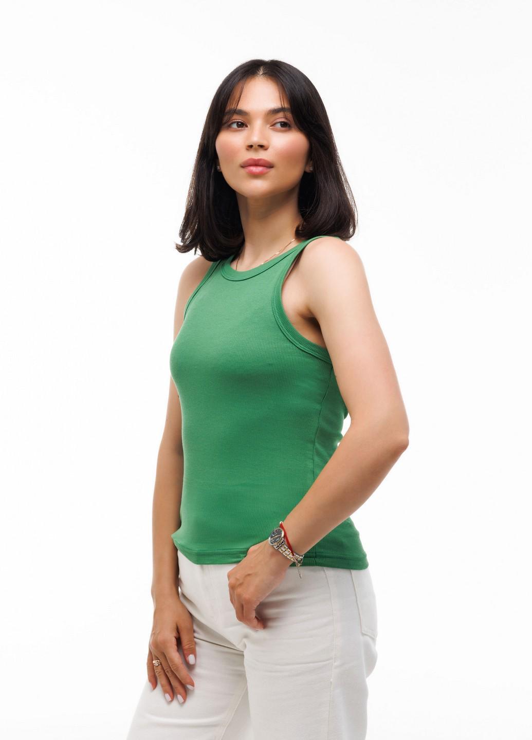 Топ женский в рубчик Наталюкс базовый L Зеленый (3321387622941) - фото 2