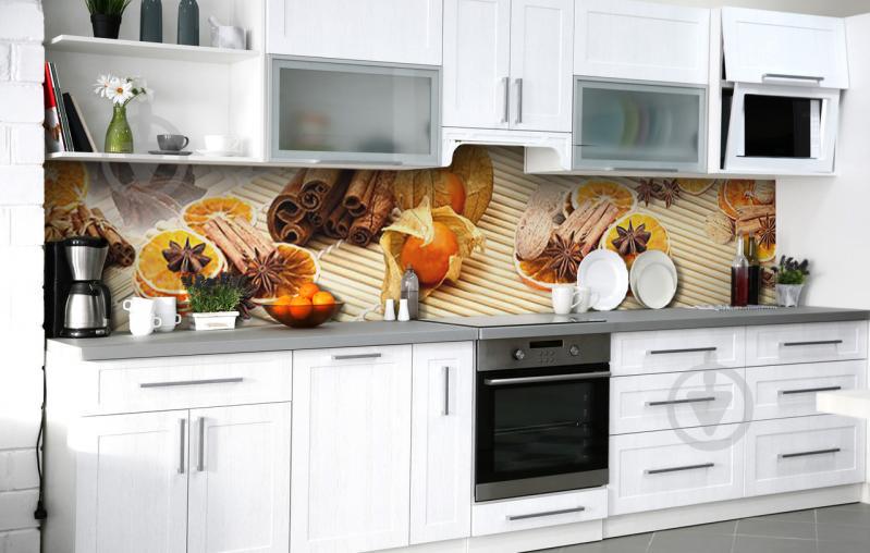 Скинали на кухню Zatarga «Физалис и специи» 650х2500 мм виниловая 3Д наклейка кухонный фартук самоклеящаяся Скинали на кухню Zatarga «Физалис и специи» 650х2500 мм виниловая 3Д наклейка кухонный фартук самоклеящаяся