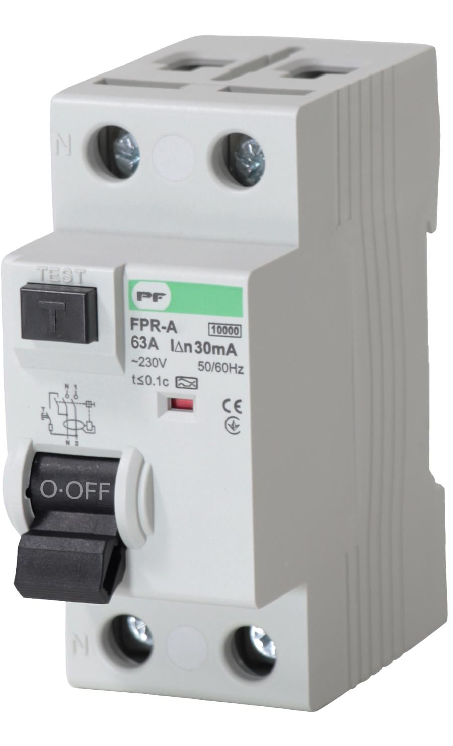 Реле защитного отключения PROMFACTOR FPR-A 2/63А 30 мА (FPR2063030A)