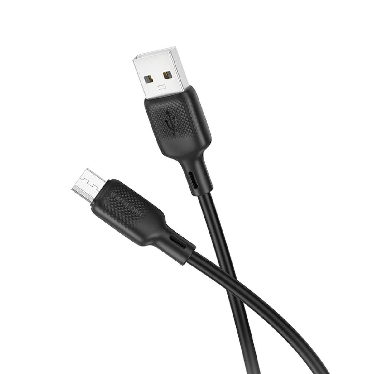 Кабель Borofone BX113 Lenny USB-A to Micro-USB 2.4A 3 м Black