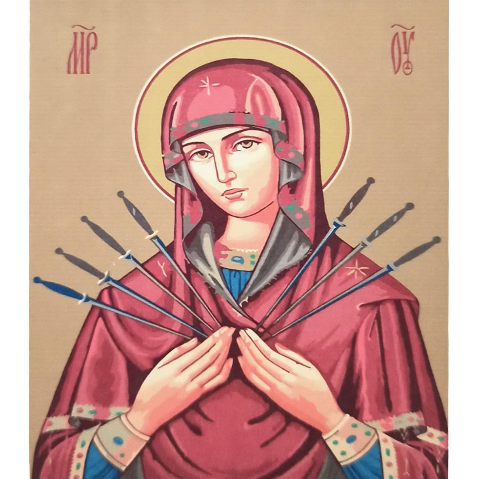 Картина за номерами Strateg Преміум Семистрільна ікона 30x40 см (SS-6523) Картина за номерами Strateg Преміум Семистрільна ікона 30x40 см (SS-6523)