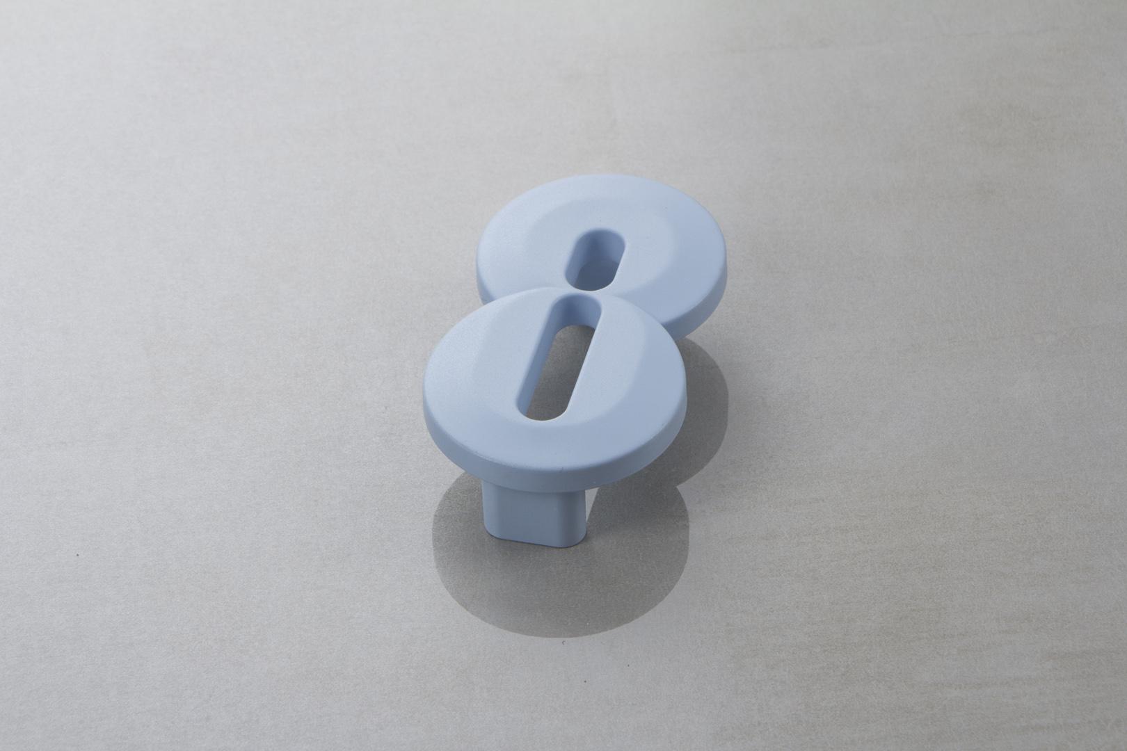 Мебельная ручка Poliplast цифра восьмерка РП-8 Голубой матовый (16269)