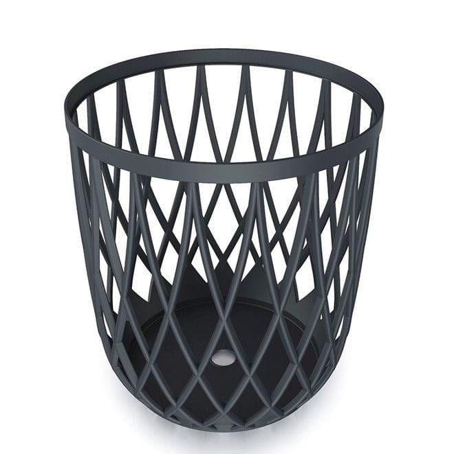 Корзина пластиковая Flora Uniqubo универсальная 38,5 см Антрацит (93033)