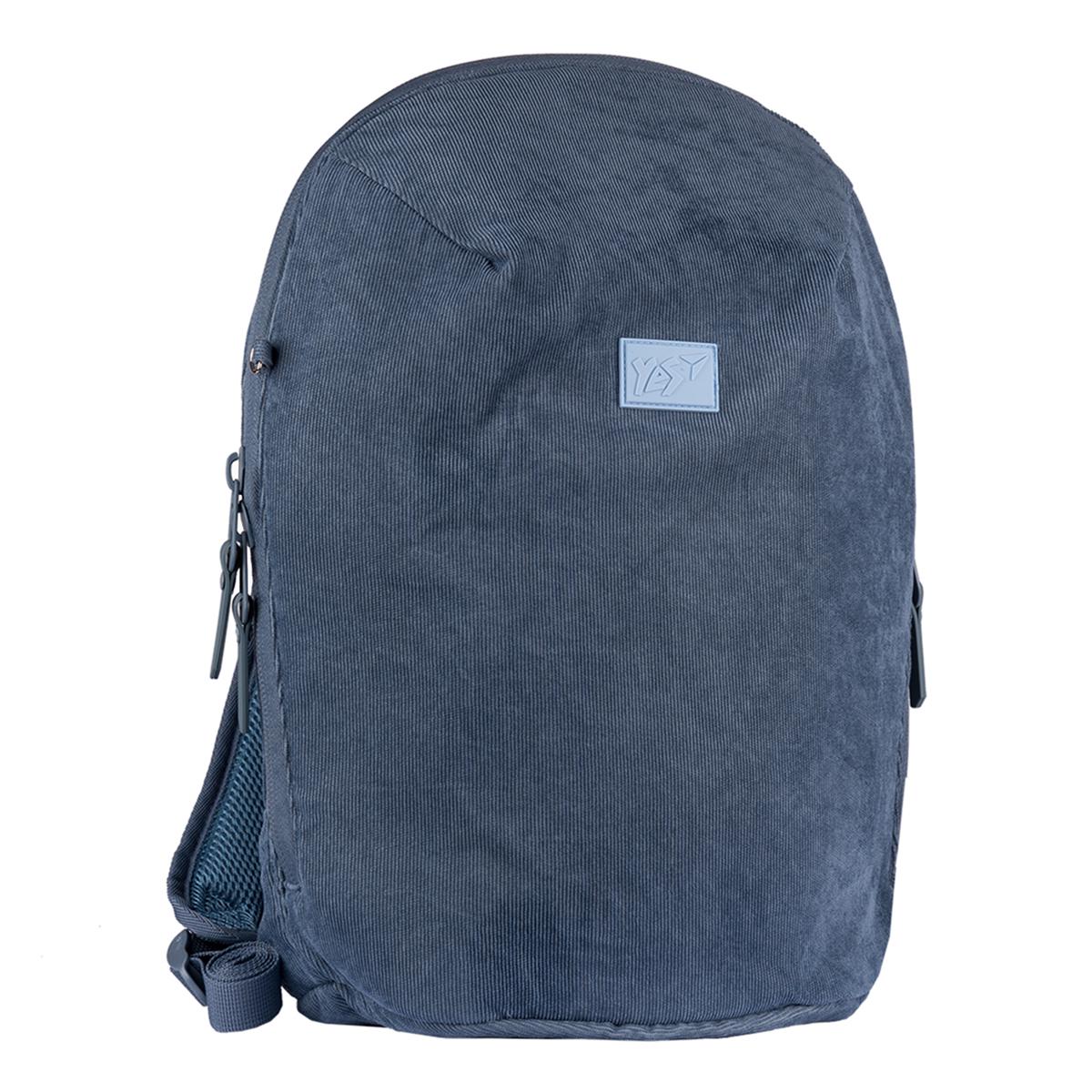 Школьный рюкзак подростковый YES T-117 Velvet с уплотненной спинкой Синий