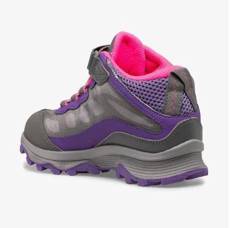 Черевики дитячі зимові Merrell Moab Speed Mid AC Waterproof р. 36/5 24,5 см Grey/Pink/Purple (13687008) - фото 3 Черевики дитячі зимові Merrell Moab Speed Mid AC Waterproof р. 36/5 24,5 см Grey/Pink/Purple (13687008) - фото 3