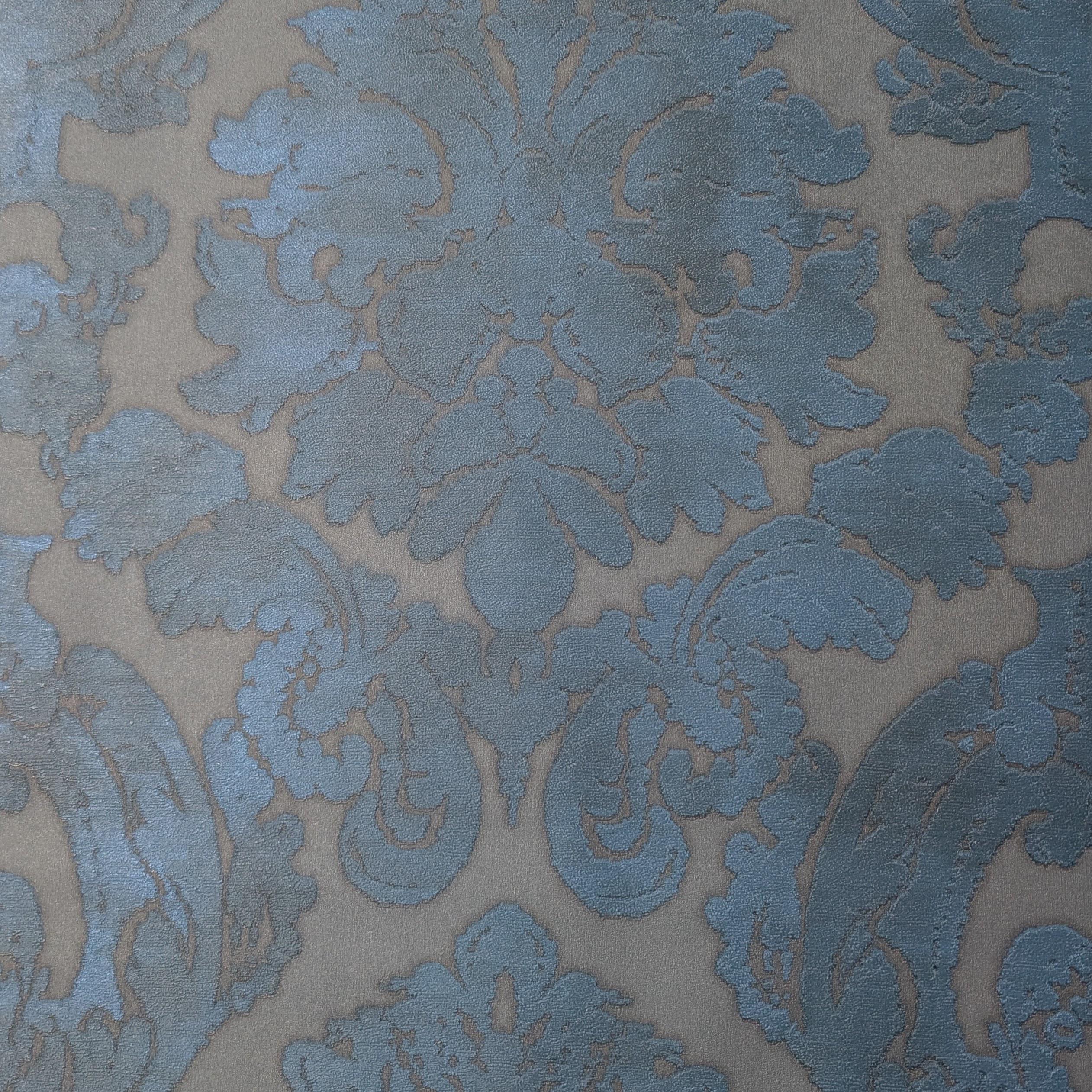 Обои виниловые Decoprint Sherezade SH20015 Вензел на флизелиновой основе 53 см Синий (31119826)