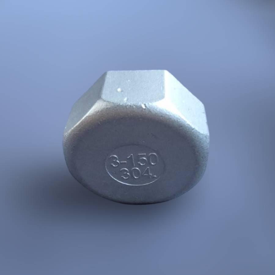 Заглушка різьбова восьмигранна DN80 BSPP н/ж сталь AISI304 Class-150 внутрішня різьба 3" (29203265) - фото 3