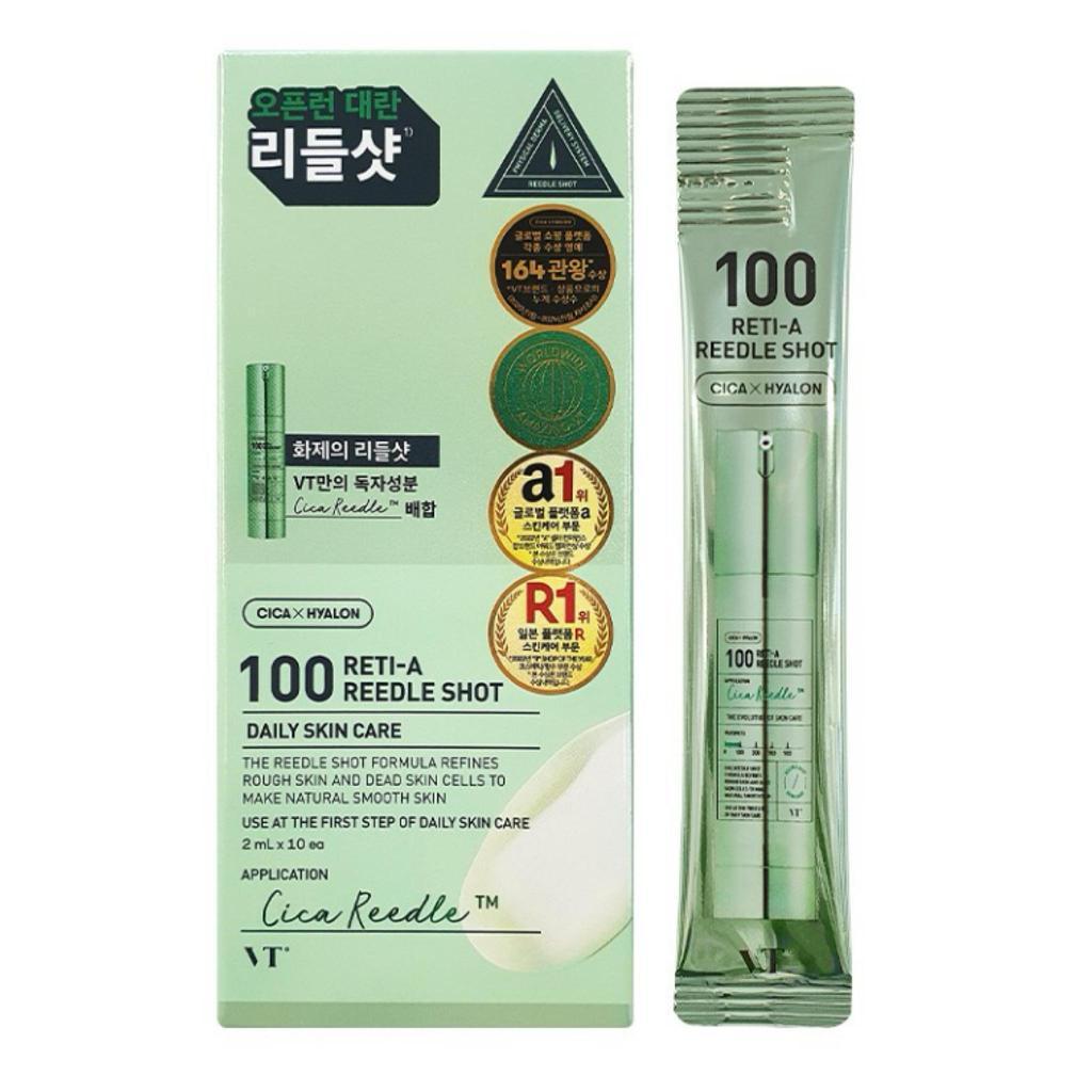 Есенція з мікроголками у формі стику VT Cosmetics Reti-A Reedle Shot 100 Stick з мікроголками та ретиналем для покращення текстури шкіри 2 мл Есенція з мікроголками у формі стику VT Cosmetics Reti-A Reedle Shot 100 Stick з мікроголками та ретиналем для покращення текстури шкіри 2 мл