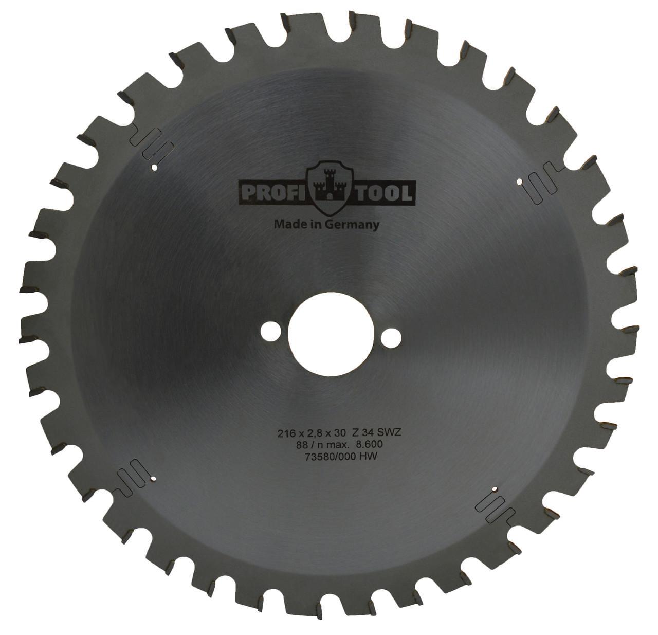 Диск пиляльний PROFITOOL Z 34 S-WZ 216х2,8х1,8х30 мм (2121601)