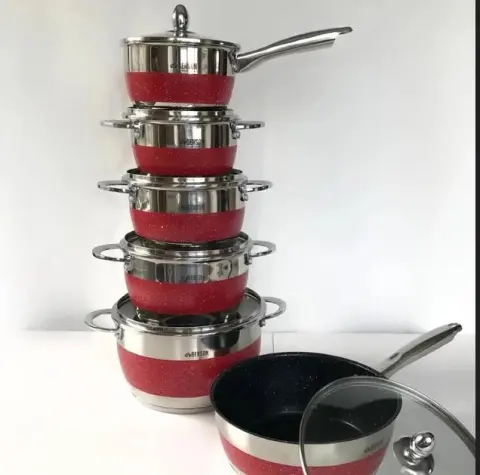 Набір посуду Benson із нержавіючої сталі 12 ін. (BN-294) - фото 2