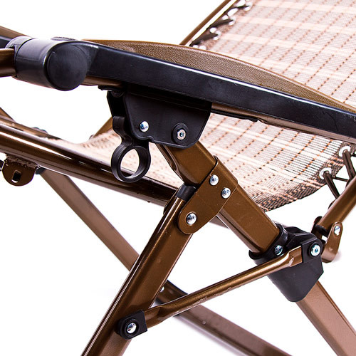 Кресло-шезлонг раскладной 200х68х58 см Коричневый (8009-3WS) - фото 3