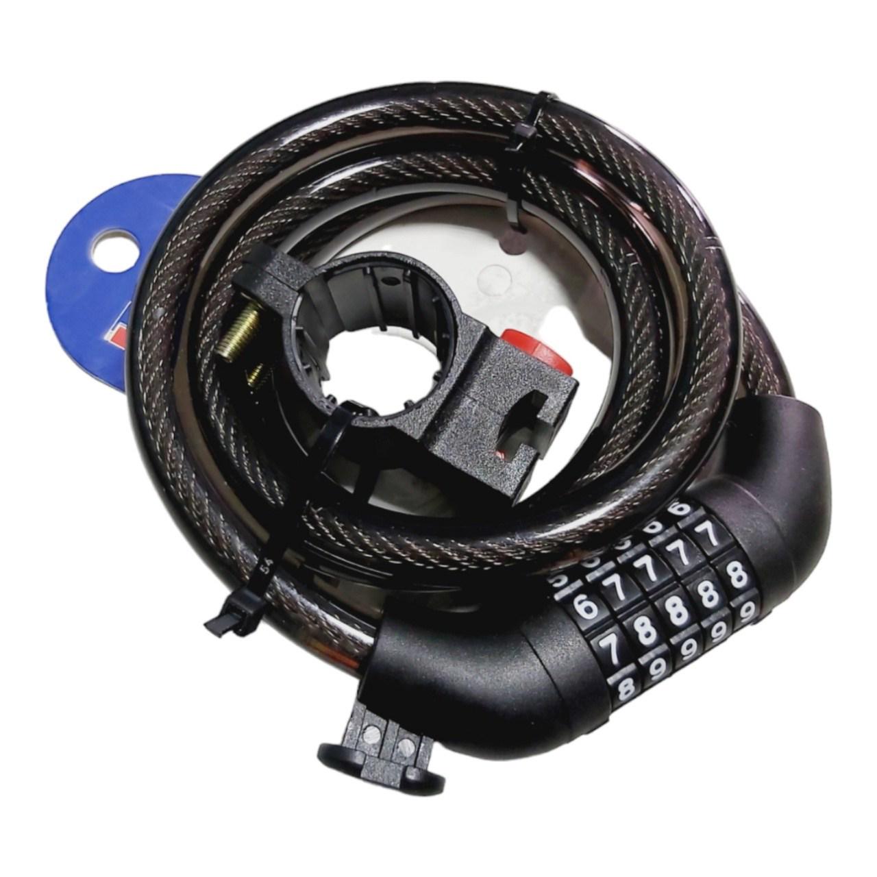 Велозамок протиугінний трос з кодовим замком 1,1 м 09051509 - фото 4 Велозамок протиугінний трос з кодовим замком 1,1 м 09051509 - фото 4