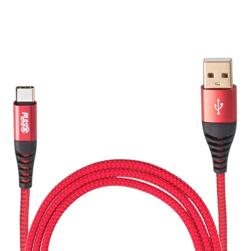 Кабель PULSO USB - Type C 3 А 2 м Red (CC-4202C RD) - фото 2 Кабель PULSO USB - Type C 3 А 2 м Red (CC-4202C RD) - фото 2