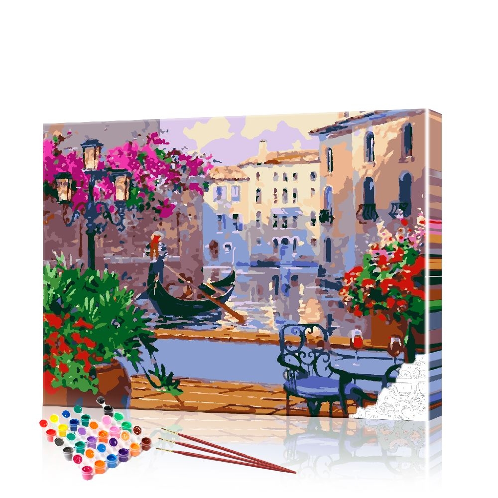 Картина за номерами ArtSale Кафе у Венеції PBN0919 40х50 см