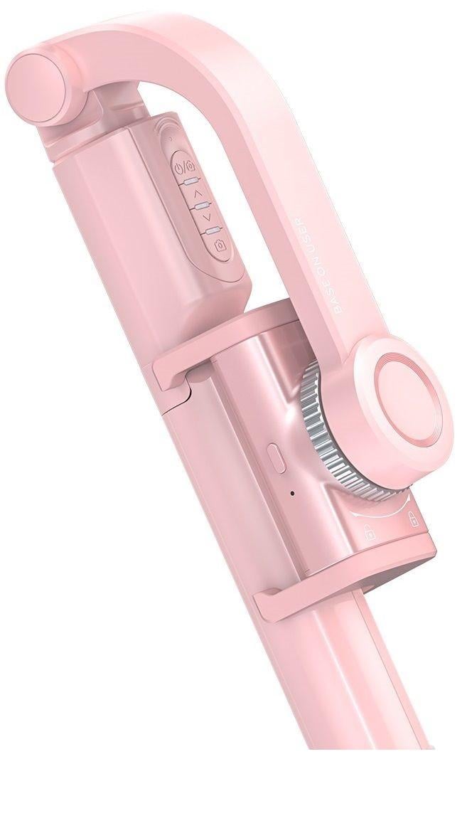 Монопод-трипод Baseus Lovely Uniaxial Bluetooth Folding Stand Selfie Stabilizer SULH-04 Pink - фото 4