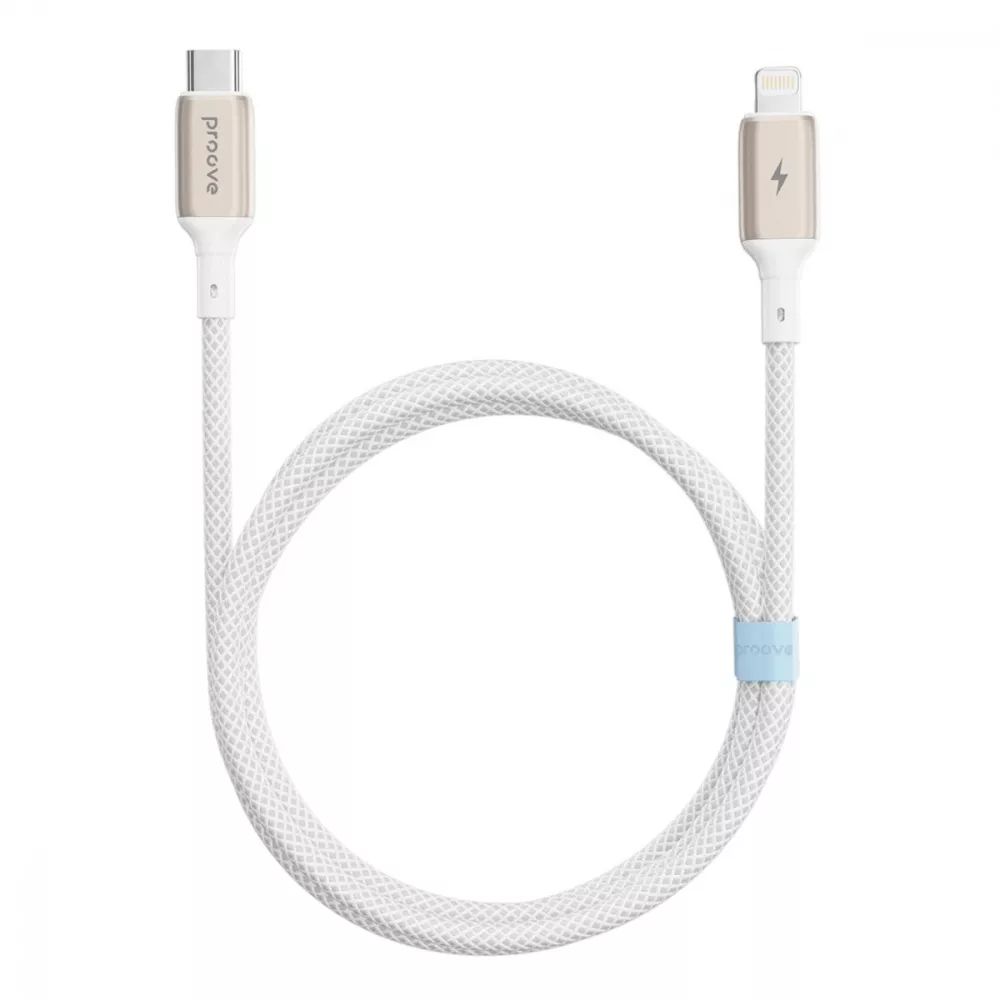 Кабель Proove Dense Metal Type-C to Lightning 27W 1m White - фото 2 Кабель Proove Dense Metal Type-C to Lightning 27W 1m White - фото 2