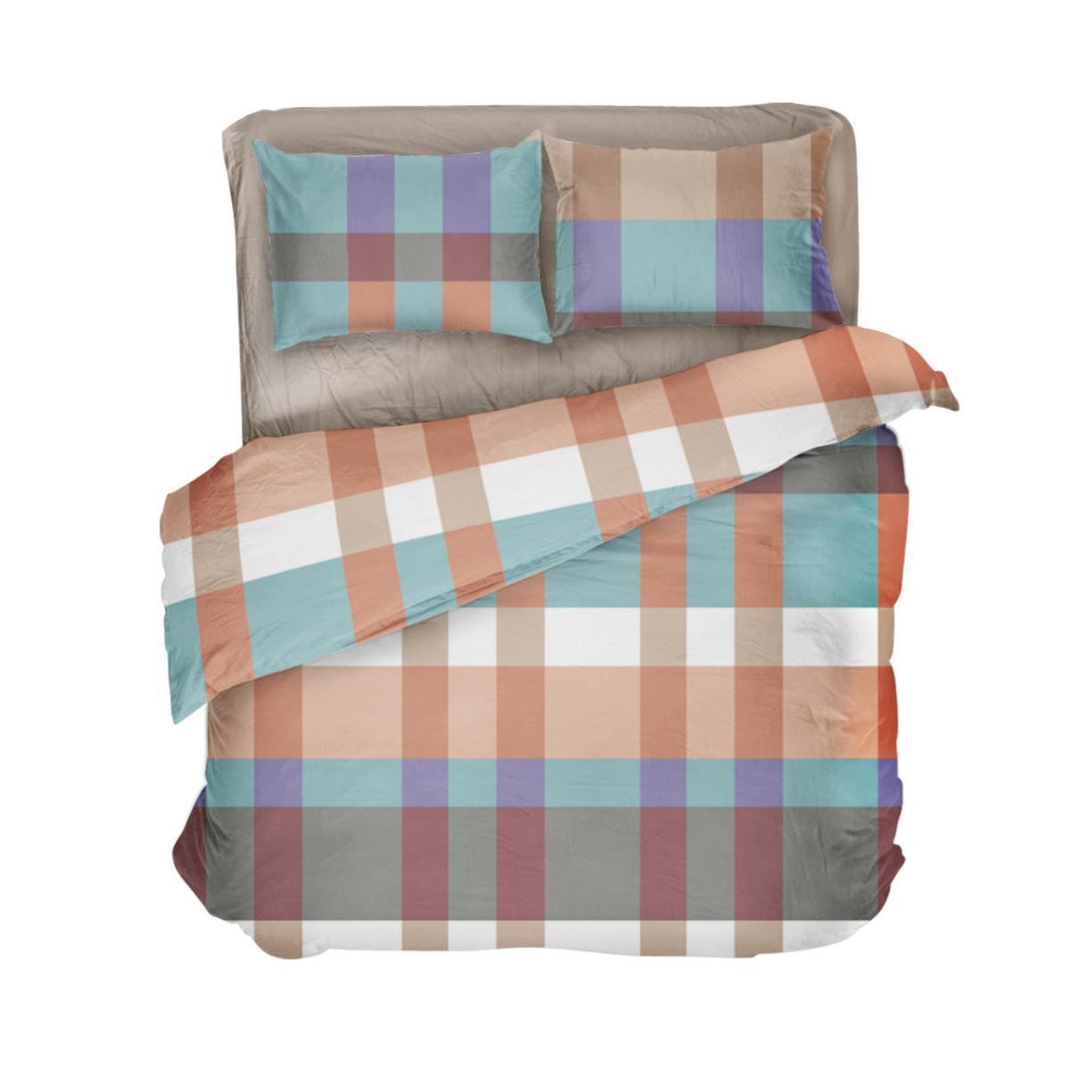 Постільна білизна Lelit поплін полуторний Коричневий з принтом (L-2040)