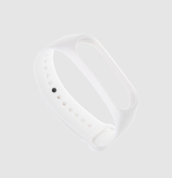 Ремешок для смарт-часов Xiaomi Mi Band 4/3 силиконовый Белый (2418P)