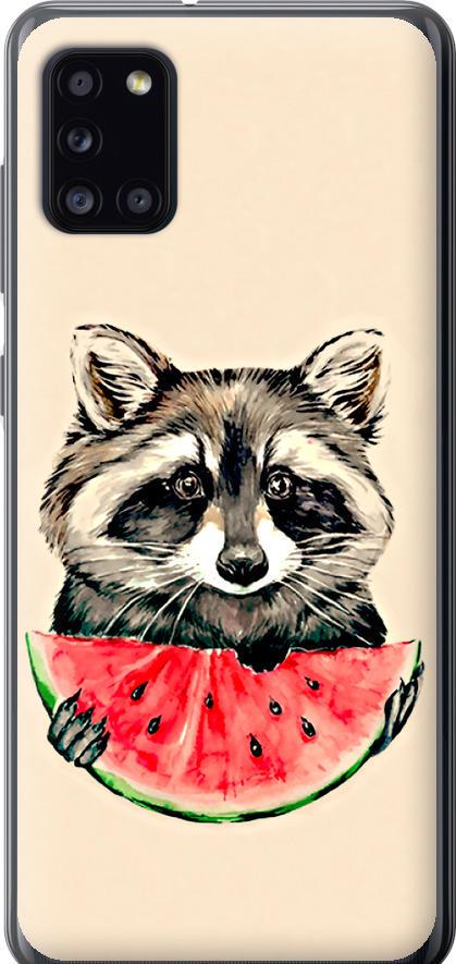 Чохол на Samsung Galaxy A31 A315F Єнотик з кавуном (4605u-1908-42517)