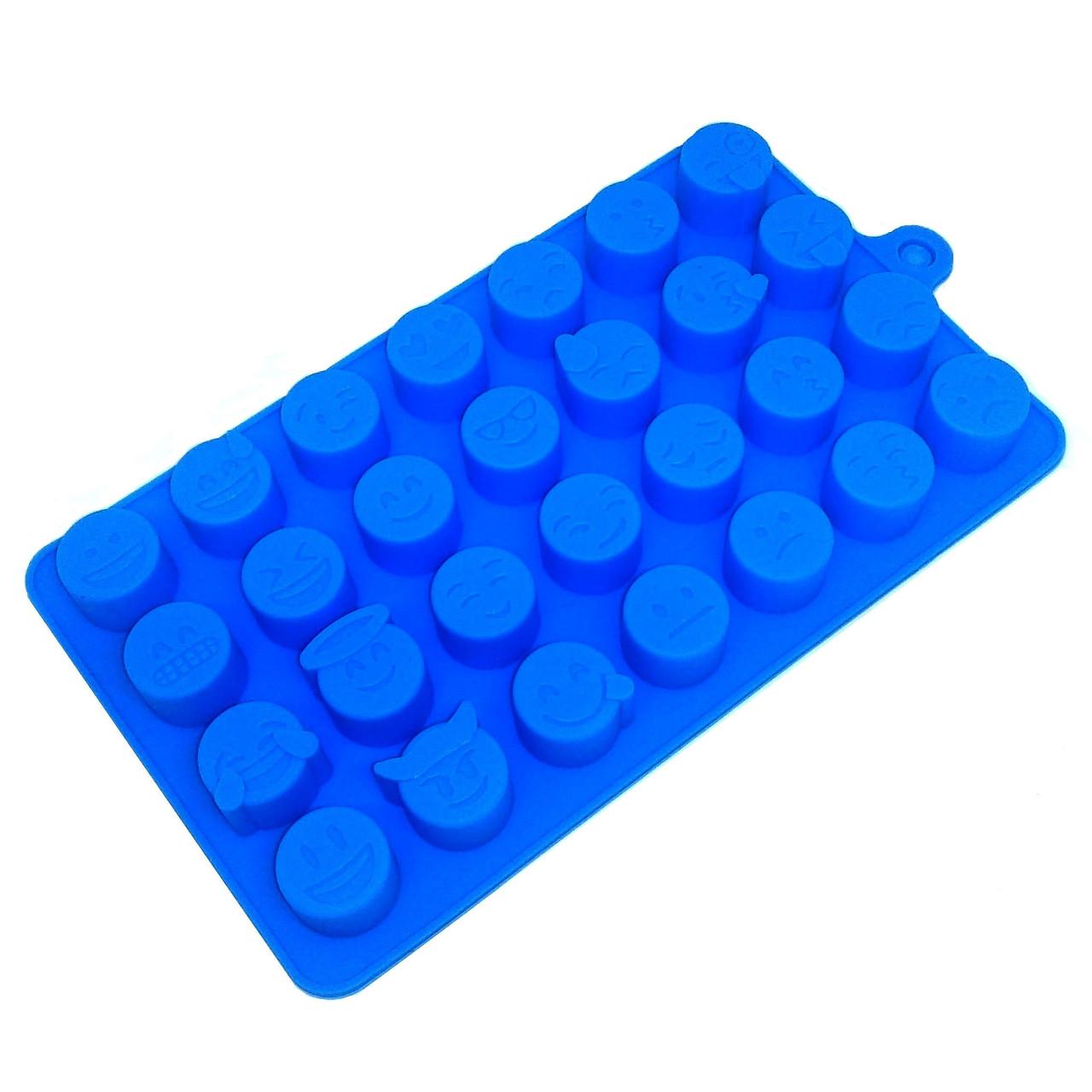 Силиконовая форма для льда и конфет Magic Kitchen №780 Смайлики 28в1 (203923)