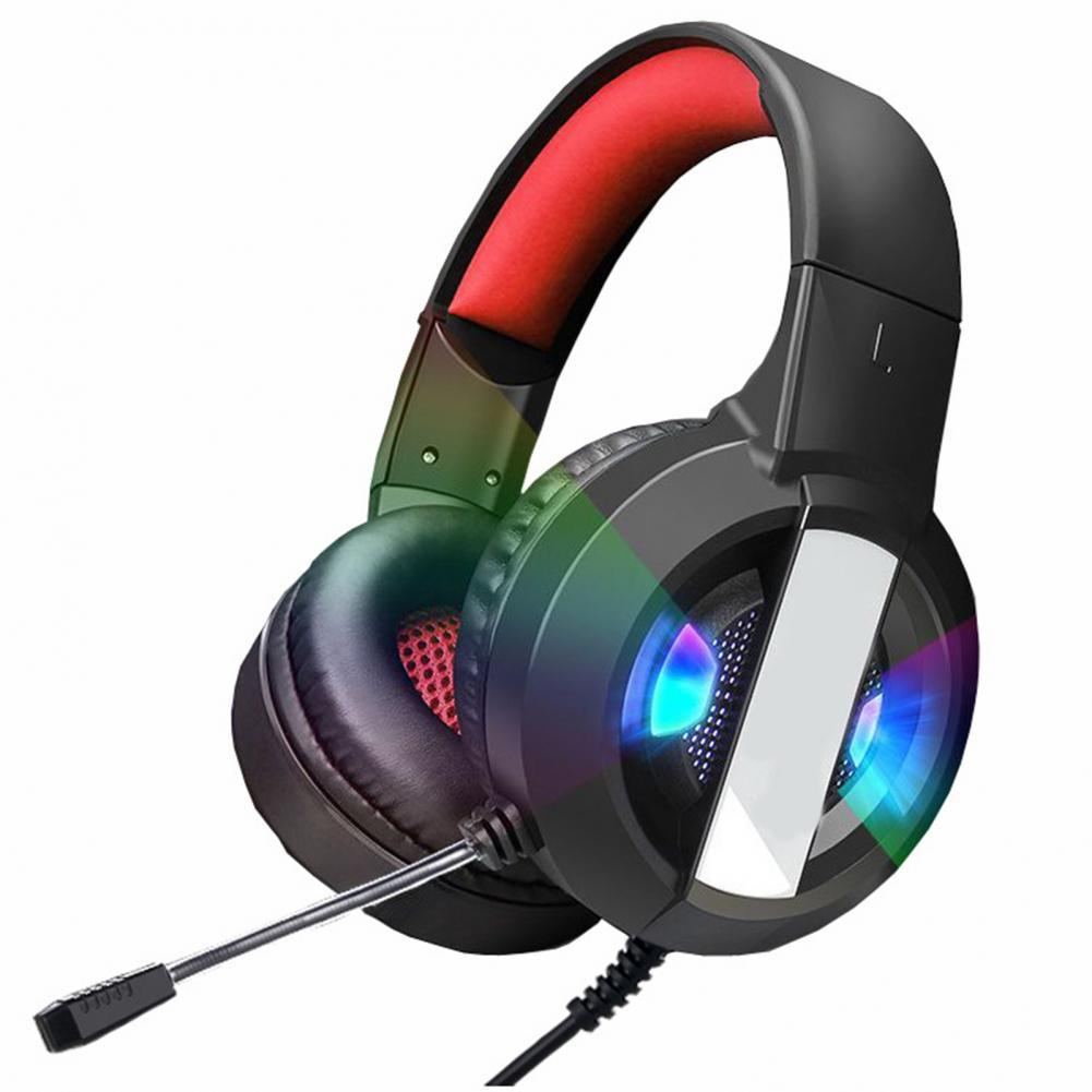 Наушники игровые с микрофоном Gaming MISDE A8 108dB USB с RGB подсветкой регулятором громкости и шумоподавлением (opt-14385)