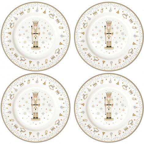 Набор из 4 десертных тарелок Easy Life Royal Nutcracker 19 см новогодний (111004393)