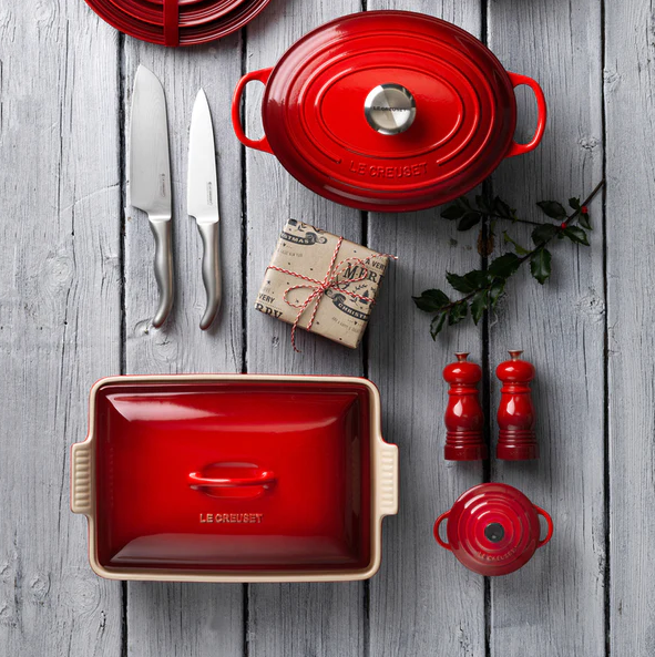 Форма для запекания Le Creuset Heritage с крышкой 33 см Красный (91001533060000) - фото 6