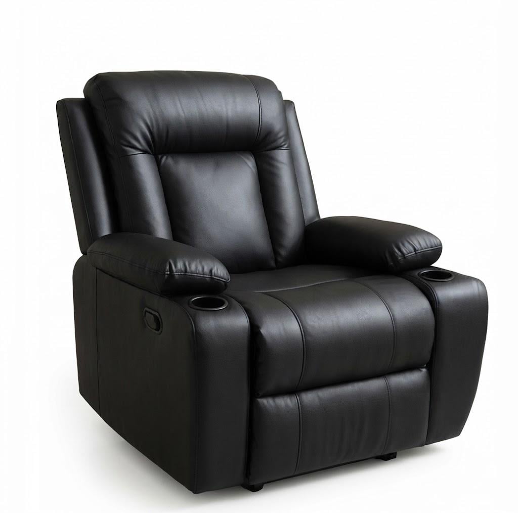 Крісло масажне реклайнер Bass Polska BH 30040 RELAX 5 програм 4 зони до 125 кг Чорний (BH30040)