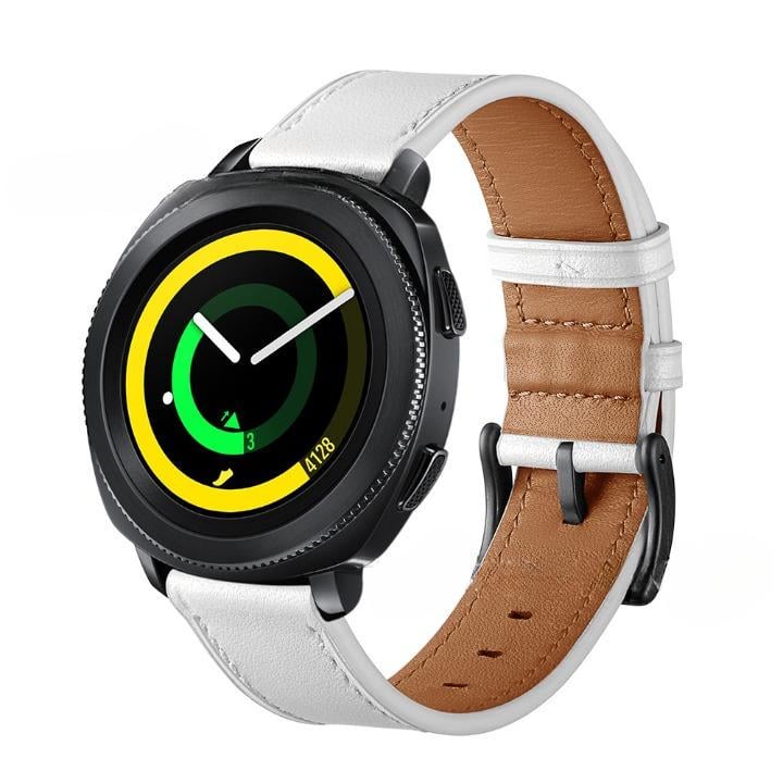 Ремешок для смарт-часов Leather Youth кожаный 20 мм для Amazfit Bip Lite S U M Белый (2189P)