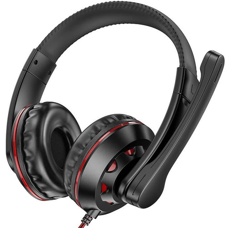 Навушники ігрові BOROFONE BO102 Amusement, чорно-червоні