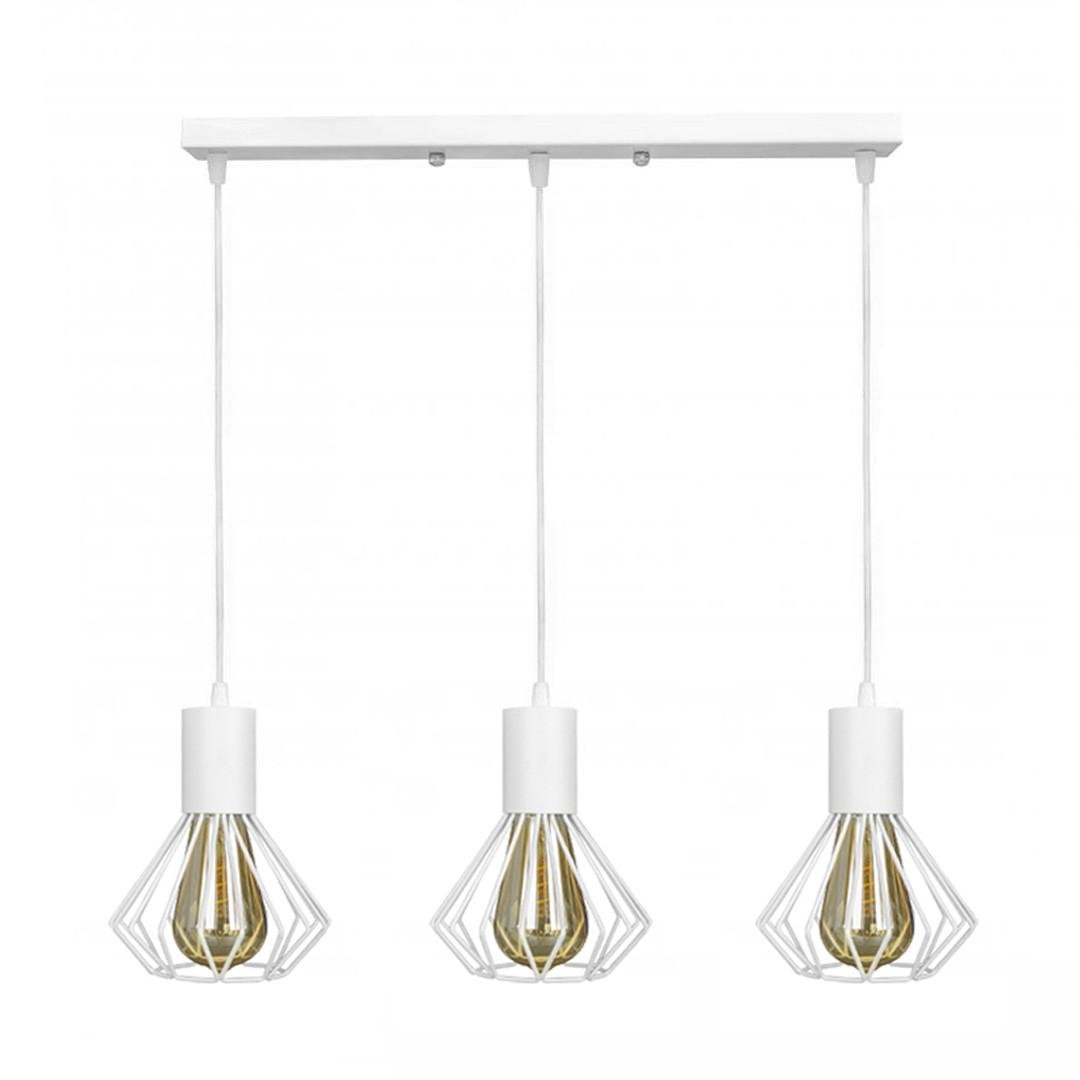 Подвесной светильник MSK ELECTRIC Diadem на планке под три лампы Е27 Белый (NL 2215-3W) - фото 1 Подвесной светильник MSK ELECTRIC Diadem на планке под три лампы Е27 Белый (NL 2215-3W) - фото 1