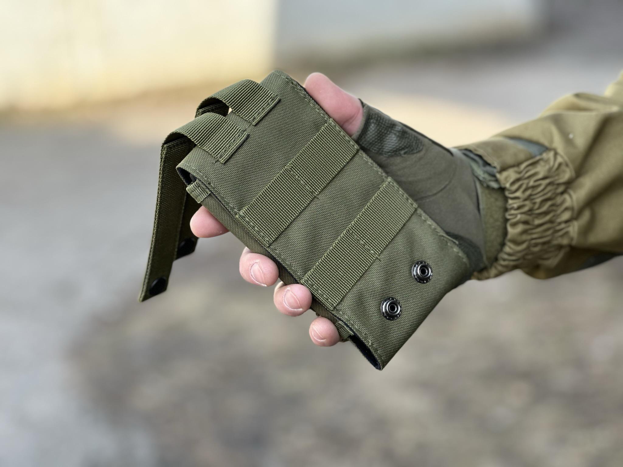 Подсумок на пояс для телефона Tactic 5-7" Olive (0101-olive) - фото 4