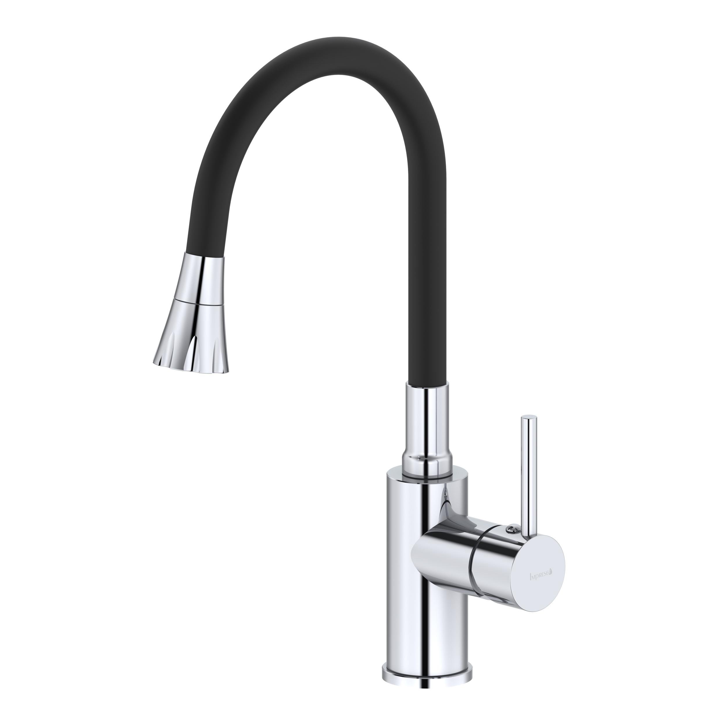 Смеситель для кухни Imprese Argo-S f03409001EC с гибким изливом Черный (246944)