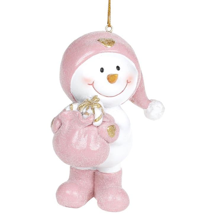 Фигурка-подвеска BonaDi Снеговик с подарками (823-023)