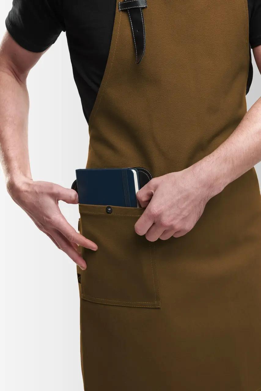 Фартук для бариста тканевый VSETEX Jackson Canvas с карманом Коричневый (VT1111) - фото 4 Фартук для бариста тканевый VSETEX Jackson Canvas с карманом Коричневый (VT1111) - фото 4