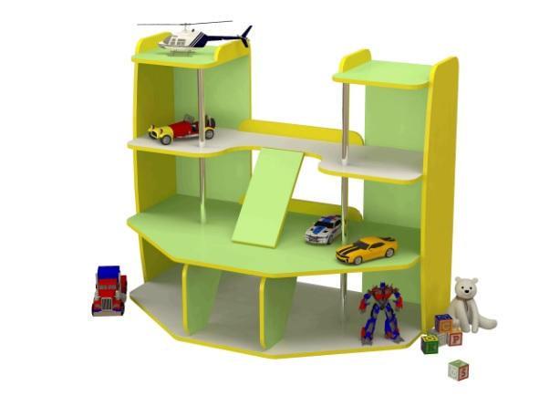 Стенка детская игровая Гараж DS-70 для детских учебных заведений Lime/Yellow Стенка детская игровая Гараж DS-70 для детских учебных заведений Lime/Yellow