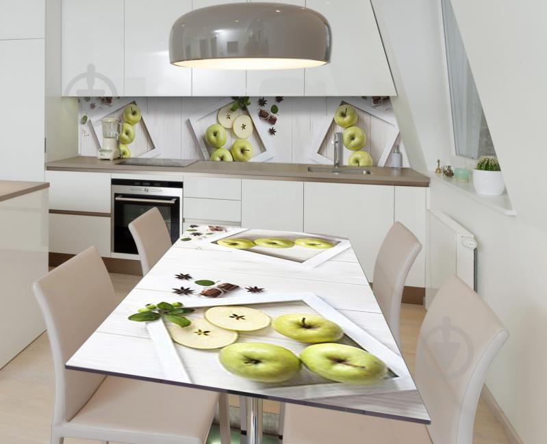 Наклейка 3Д виниловая на стол Zatarga «Пряные яблоки» 650х1200 мм для домов, квартир, столов, кофейн, кафе Наклейка 3Д виниловая на стол Zatarga «Пряные яблоки» 650х1200 мм для домов, квартир, столов, кофейн, кафе