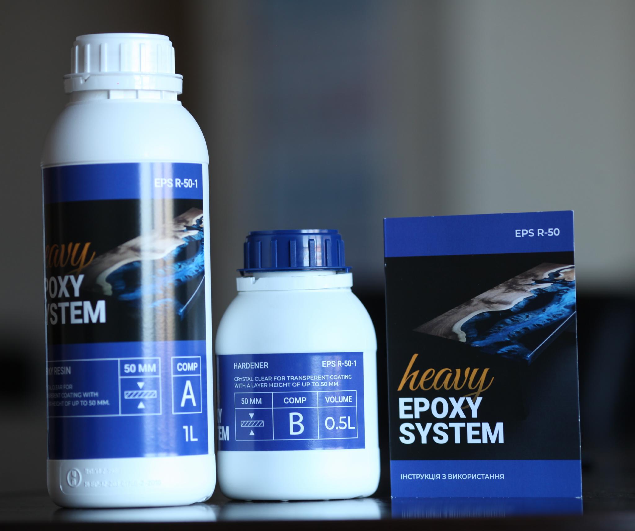 Смола епоксидна для товстого шару Heavy Epoxy System 1 кг (EPS R-50 -1) - фото 1 Смола епоксидна для товстого шару Heavy Epoxy System 1 кг (EPS R-50 -1) - фото 1