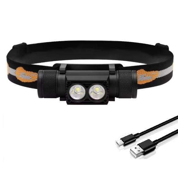 Фонарь налобный Boruit H02B с синим светом без аккумулятора (718305)