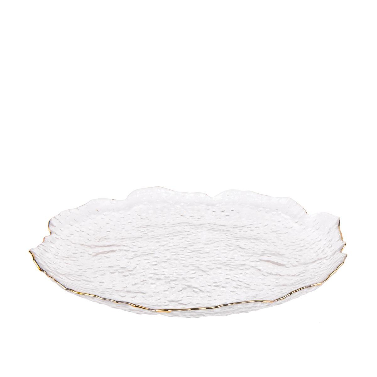 Блюдо карат з золотою каймою 25 см ( 8902-012)