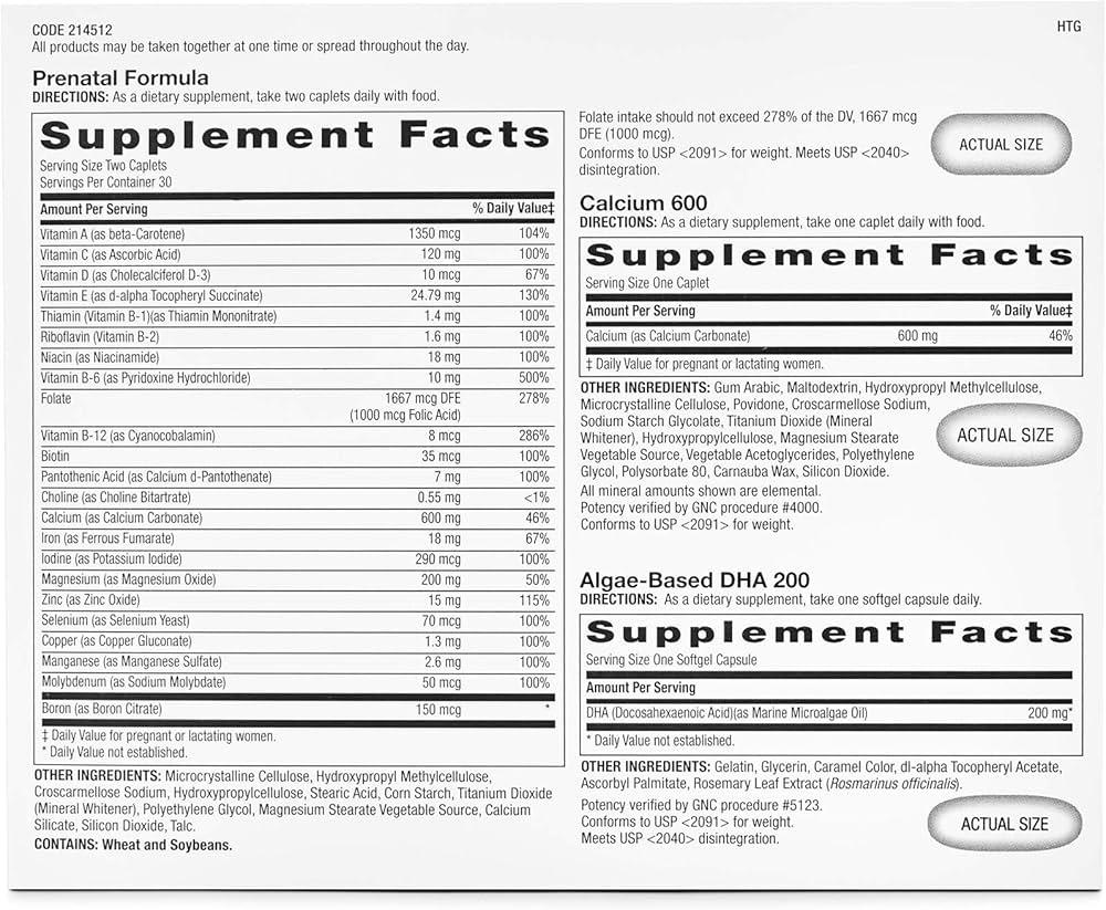 Пренатальний комплекс GNC Women's Prenatal Program 30 Packs - фото 2 Пренатальний комплекс GNC Women's Prenatal Program 30 Packs - фото 2