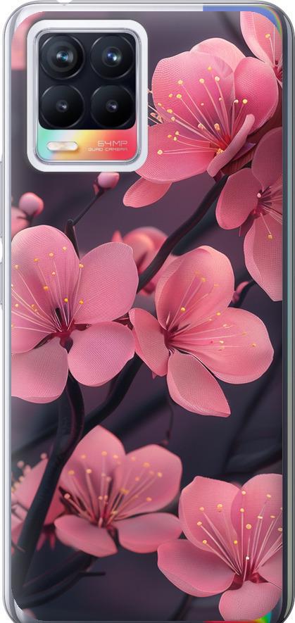 Чехол на Realme 8 Пурпурная сакура (6075t-2303-42517)