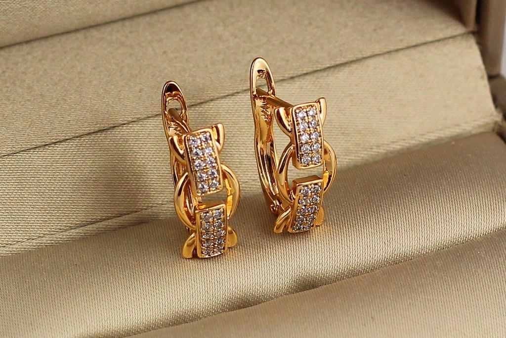 Серьги Xuping Jewelry конфета 1,5 см Золотистый