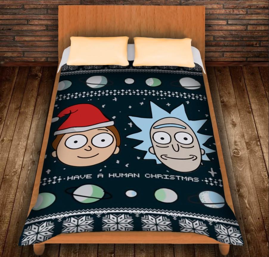 Плед с 3D принтом Merry Christmas Rick and Morty 150x200 см (epi_0274) Плед с 3D принтом Merry Christmas Rick and Morty 150x200 см (epi_0274)