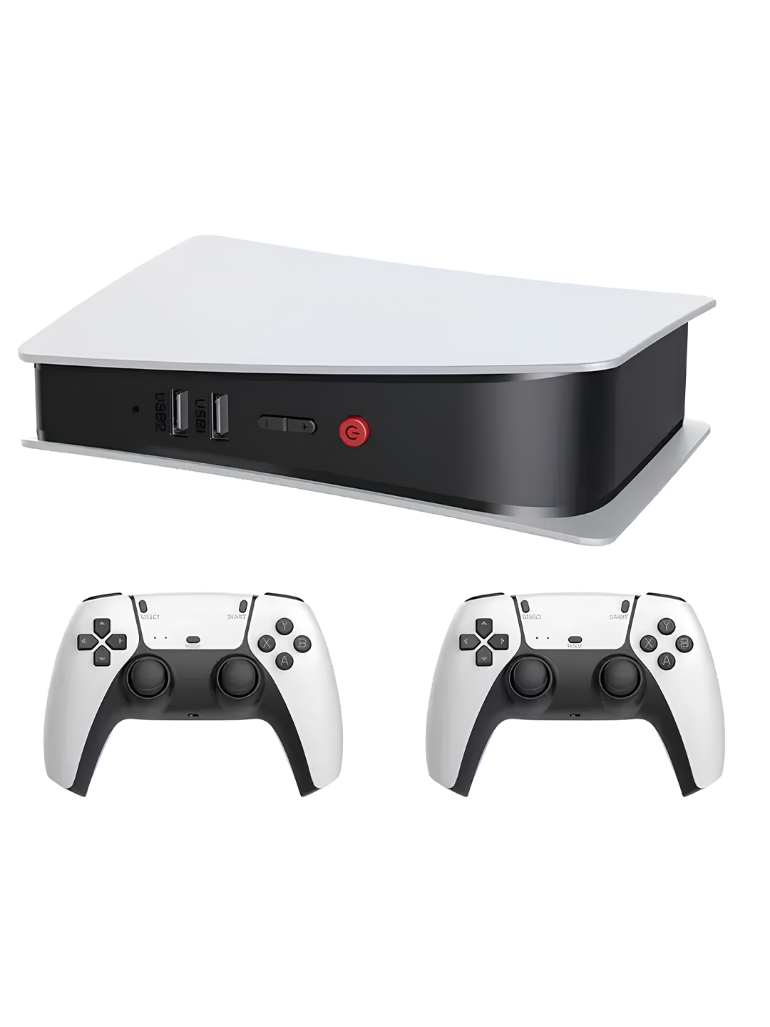 Игровая приставка Andowl Arcade GSP5 в стиле PS5 с беспроводными контроллерами M5 4K 15000 игр Белый (21bf7409)