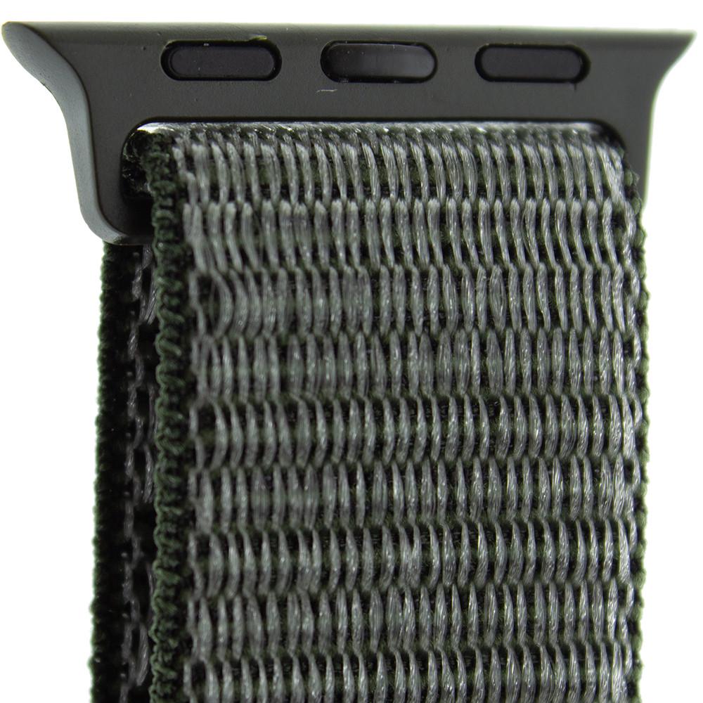 Ремінець нейлоновий Sport Loop Band для Apple Watch 38/40/41 мм Series SE/7/6/5/4/3/2/1 №8 Dark Olive - фото 3