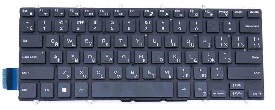 Клавиатура для ноутбука Dell Inspiron 14 5482 с подсветкой клавиш матовая (2CC8Y)