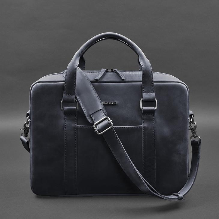 Сумка для ноутбука и документов кожаная Crazy Horse Синий (A-027951) - фото 5 Сумка для ноутбука и документов кожаная Crazy Horse Синий (A-027951) - фото 5