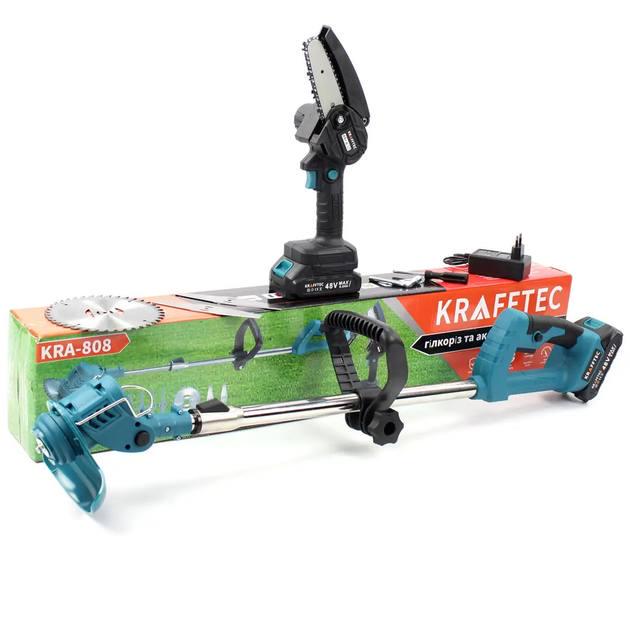 Набір акумуляторний Krafftec 2в1 триммер та міні-пила 36 В (KRA-808) - фото 6