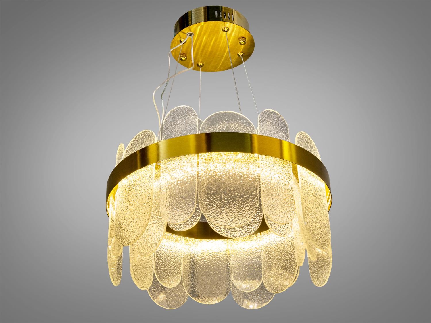 Люстра підвісна LED кришталь Diasha 77 Вт Золотий (803/400SGD) - фото 3 Люстра підвісна LED кришталь Diasha 77 Вт Золотий (803/400SGD) - фото 3